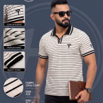 Mens Polo T-shirt Tesla White